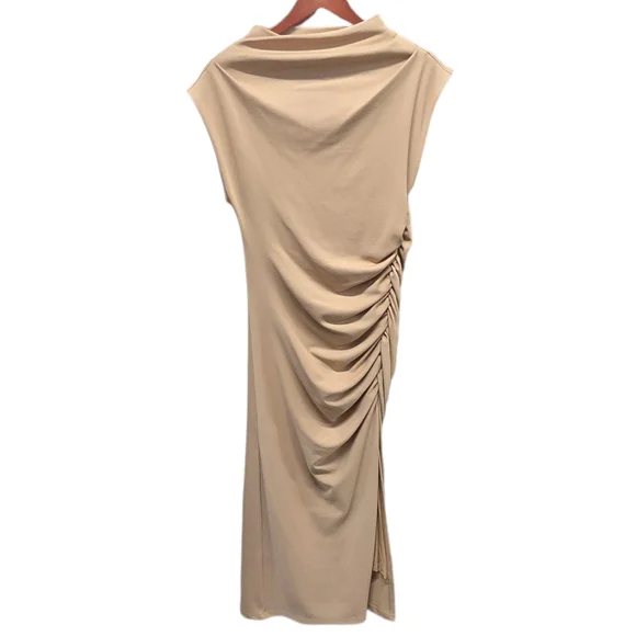 Anthropologie The Maya Ruched Cowl-Neck Mesh Dress NWT